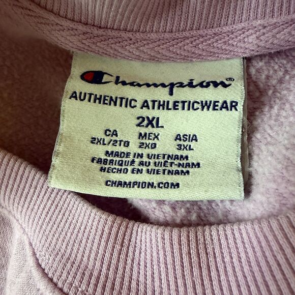 Champion Hombre Sweatshirt Fleece Top Shirt Blouse Purple 2XL - Picture 5 of 7